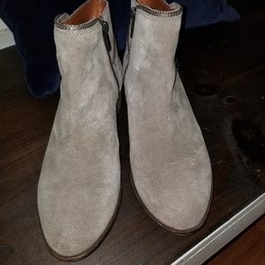 Lucky Brand Suede Zipper Booties